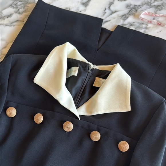 Dana Buchman VTG Black & White Sheath Dress NWOT Women’s Size 4 - Picture 16 of 16